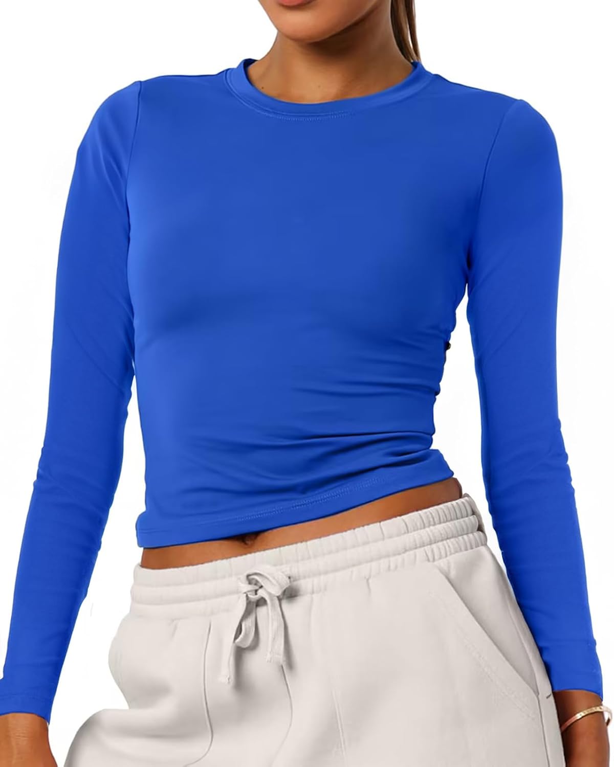 Women's Basic Summer Short Sleeve Crewneck T-Shirts Y2K Cute Going Out Tops Baby Tee