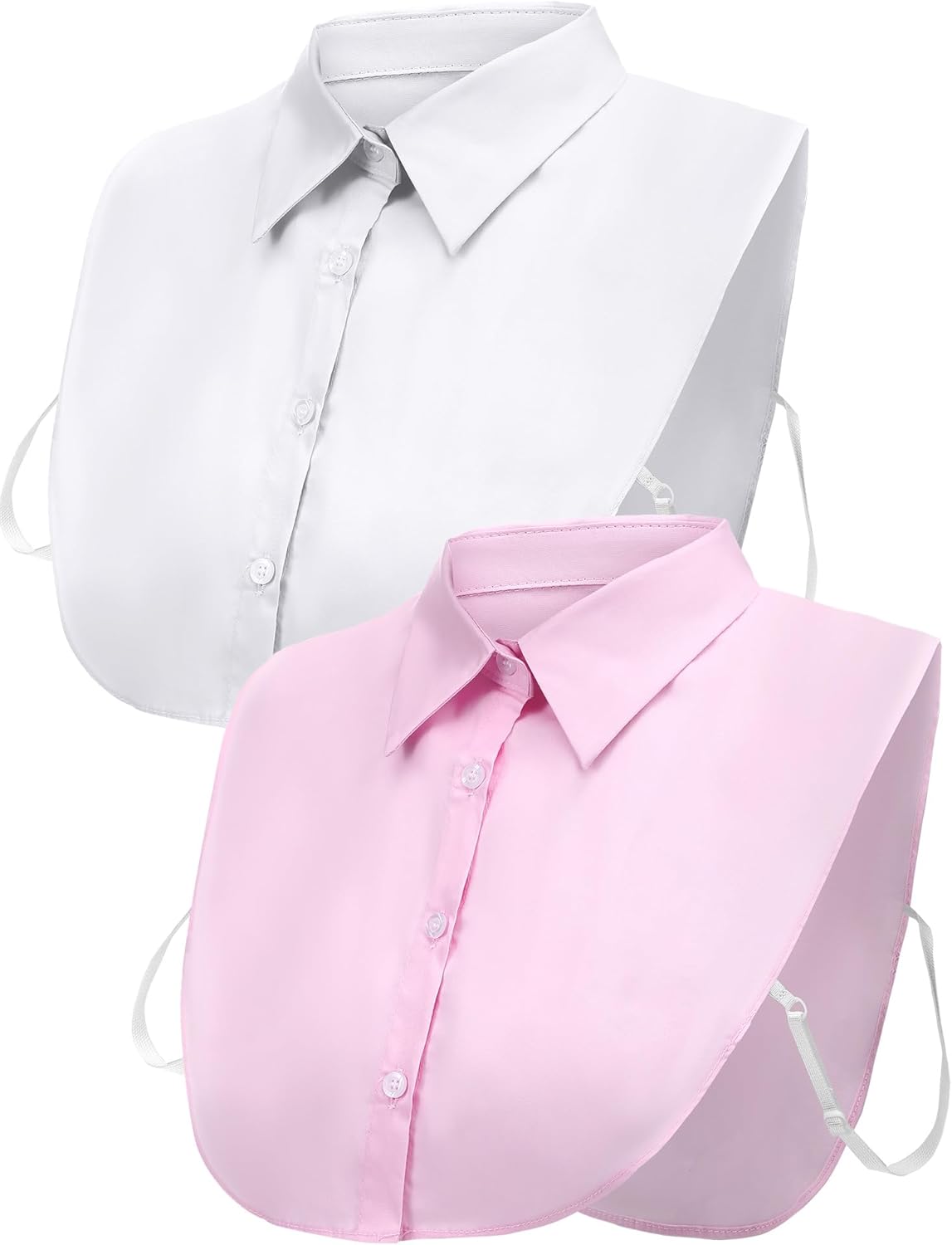 Tatuo 2 Pieces Fake Collar Detachable Collar for Women Shirts Dickey Half False Blouse Dickey