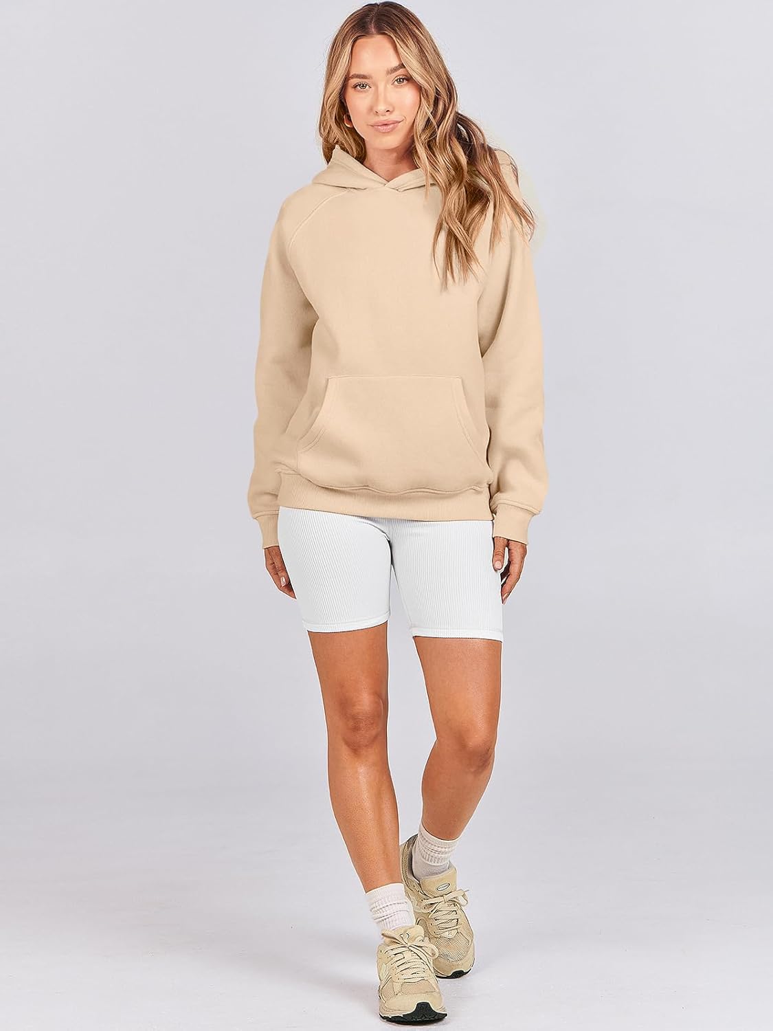 ANRABESS Women Hoodies Oversized Fleece Long Sleeve Comfy Casual Basic Pullover Sweatshirts 2025 Fall Outfits Y2K Clothes