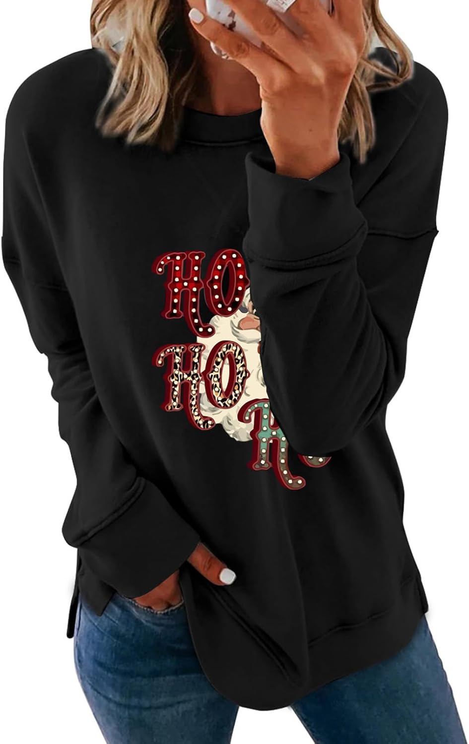 Dokotoo Women's Casual Crew Neck Sweatshirt Loose Soft Long Sleeve Pullover Tops