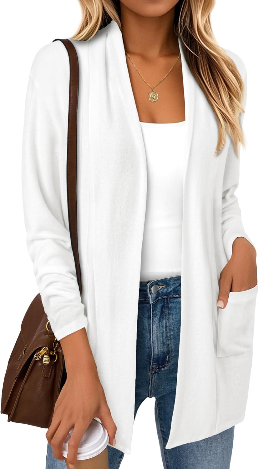 LILLUSORY Cardigan Sweaters for Women Lightweight Open Front Cardigans Casual Loose 2025 Fall Sweater with Pockets