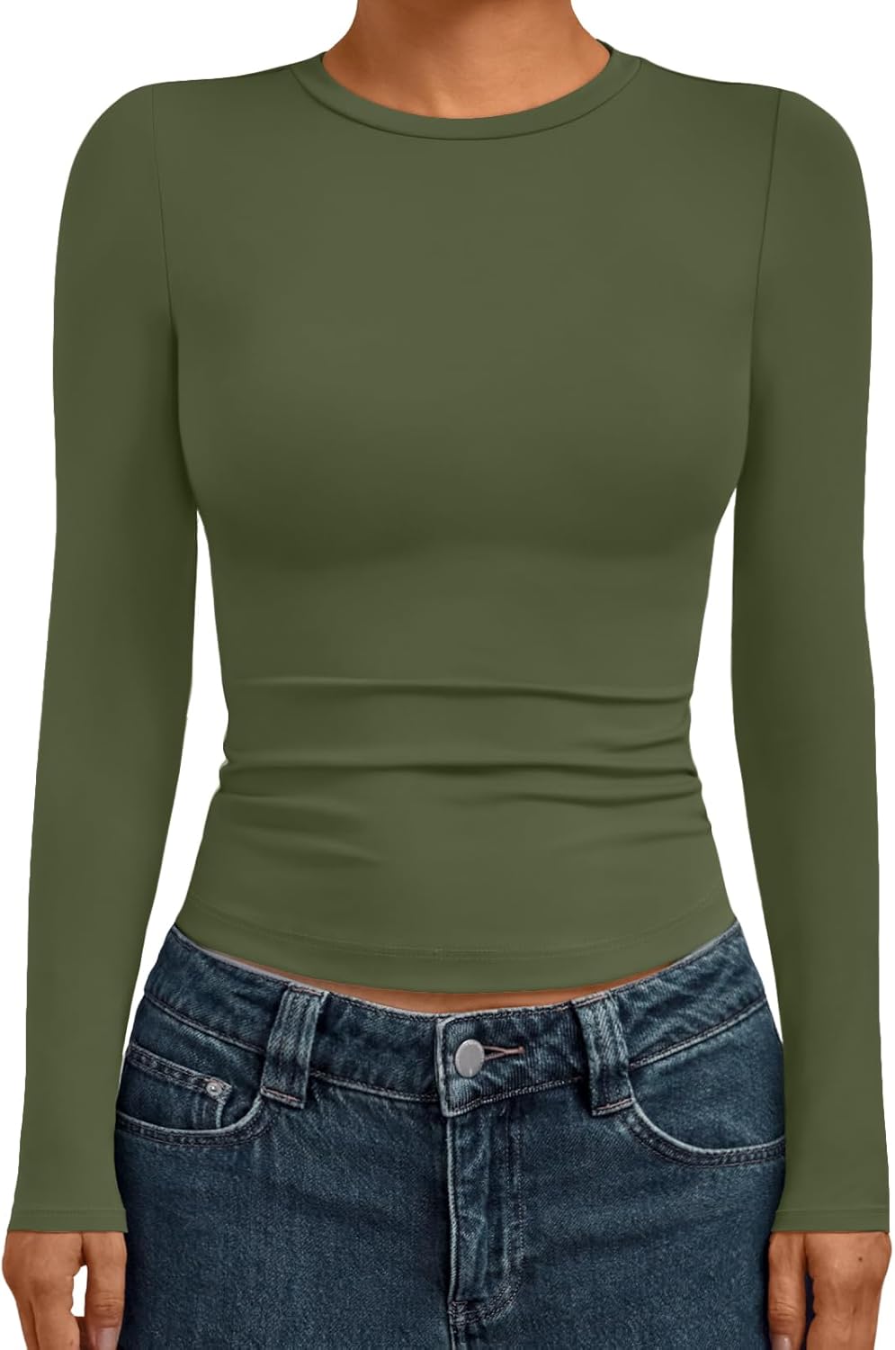 AUTOMET Womens Long Sleeve Shirts Basic Compression Going Out Crop Tops Fall Fashion Y2K Clothes 2025