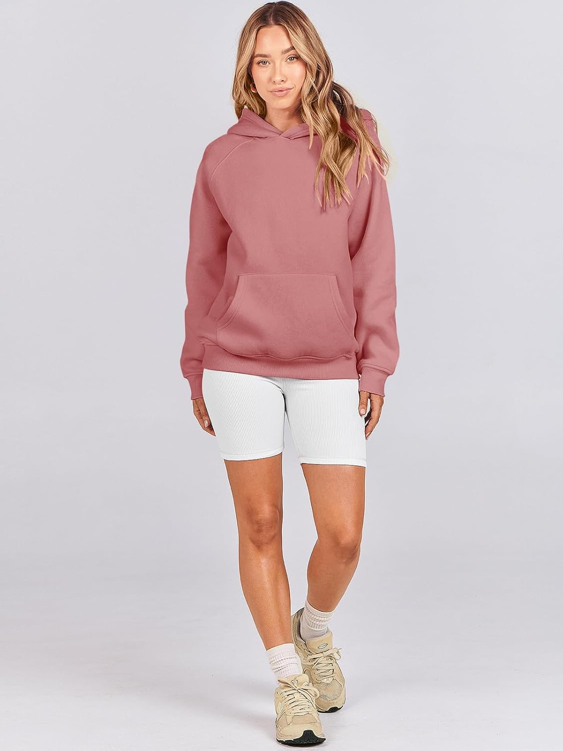 ANRABESS Women Hoodies Oversized Fleece Long Sleeve Comfy Casual Basic Pullover Sweatshirts 2025 Fall Outfits Y2K Clothes
