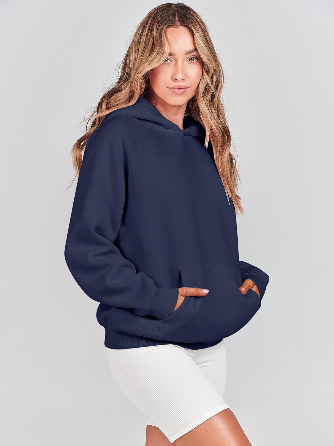 ANRABESS Women Hoodies Oversized Fleece Long Sleeve Comfy Casual Basic Pullover Sweatshirts 2025 Fall Outfits Y2K Clothes