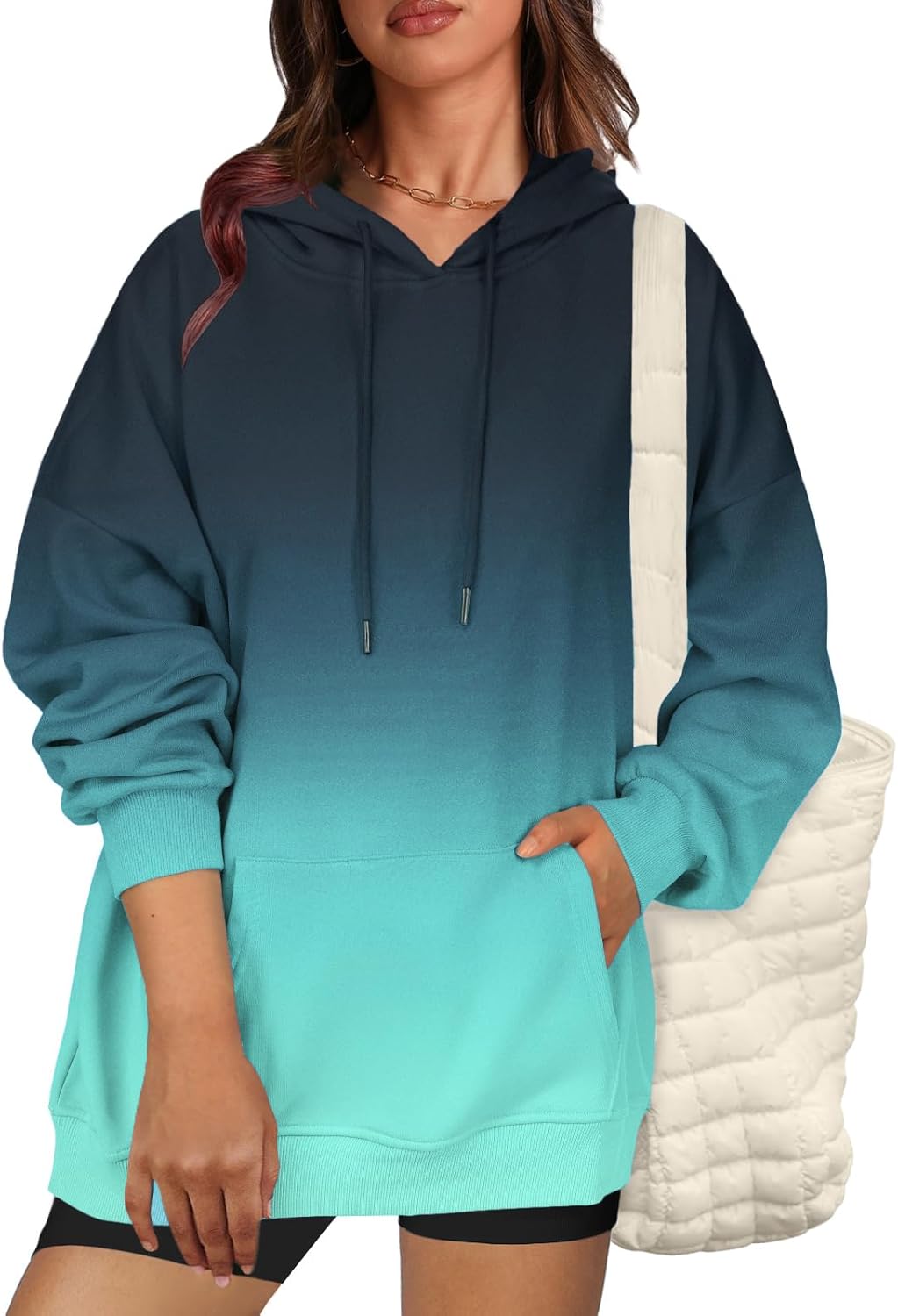 Zeagoo Womens Oversized Hoodies 2025 Fleece Sweatshirts Long Sleeve Pullover with Pocket Fall Winter Outfits Y2k Clothes