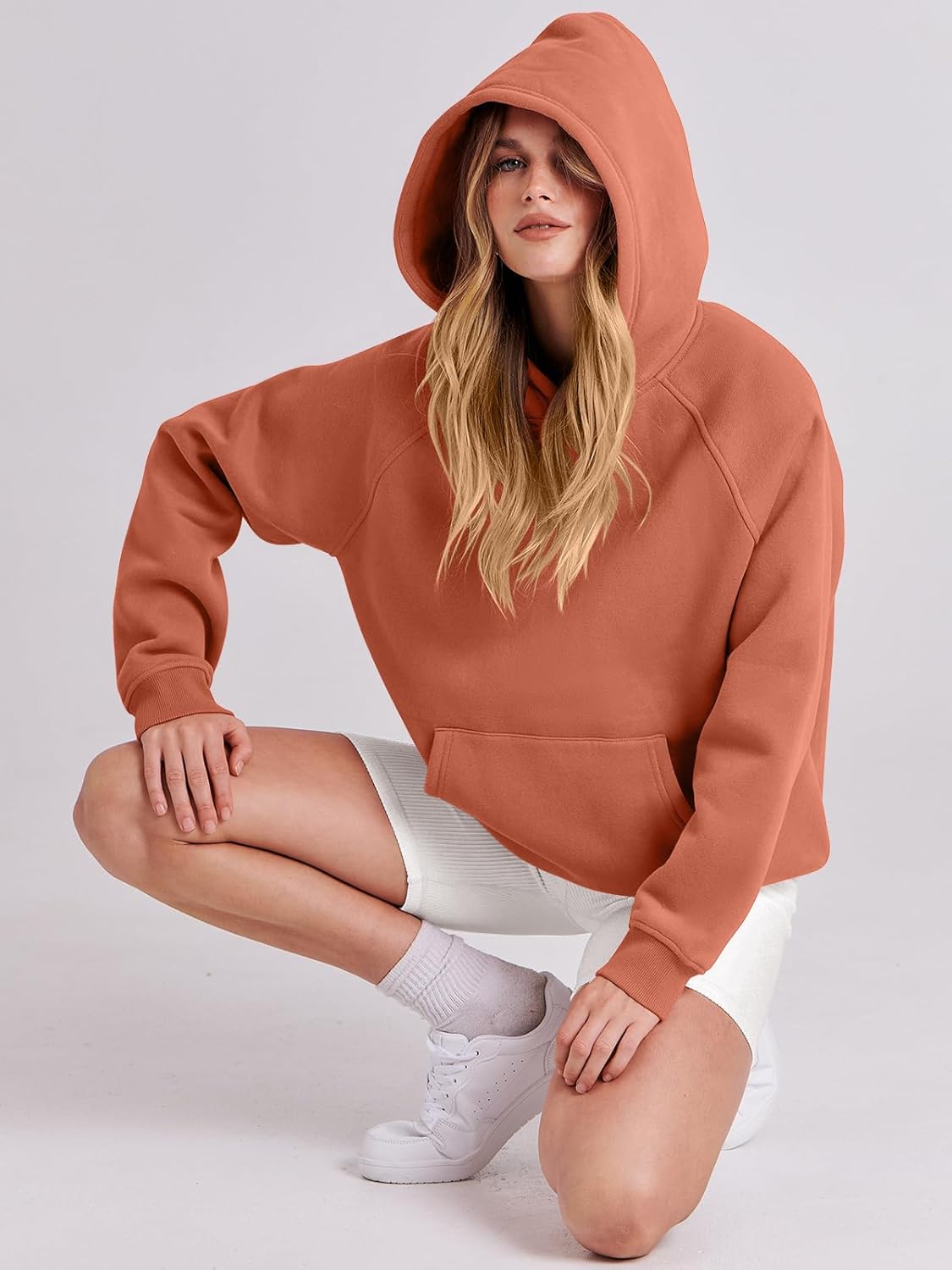 ANRABESS Women Hoodies Oversized Fleece Long Sleeve Comfy Casual Basic Pullover Sweatshirts 2025 Fall Outfits Y2K Clothes
