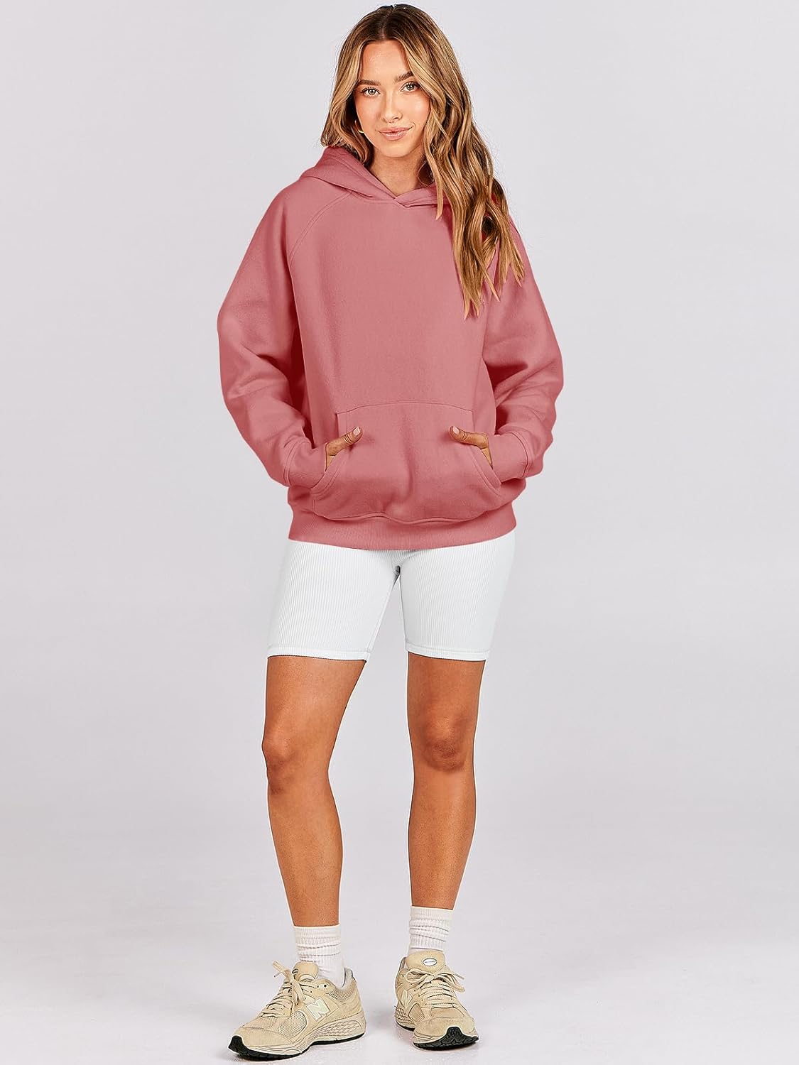 ANRABESS Women Hoodies Oversized Fleece Long Sleeve Comfy Casual Basic Pullover Sweatshirts 2025 Fall Outfits Y2K Clothes