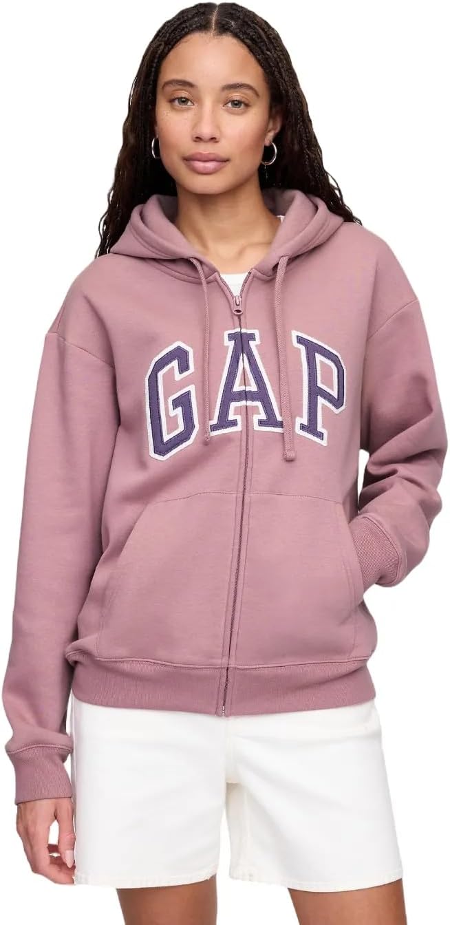 GAP womens Logo Hoodie Hooded Full Zip Sweatshirt