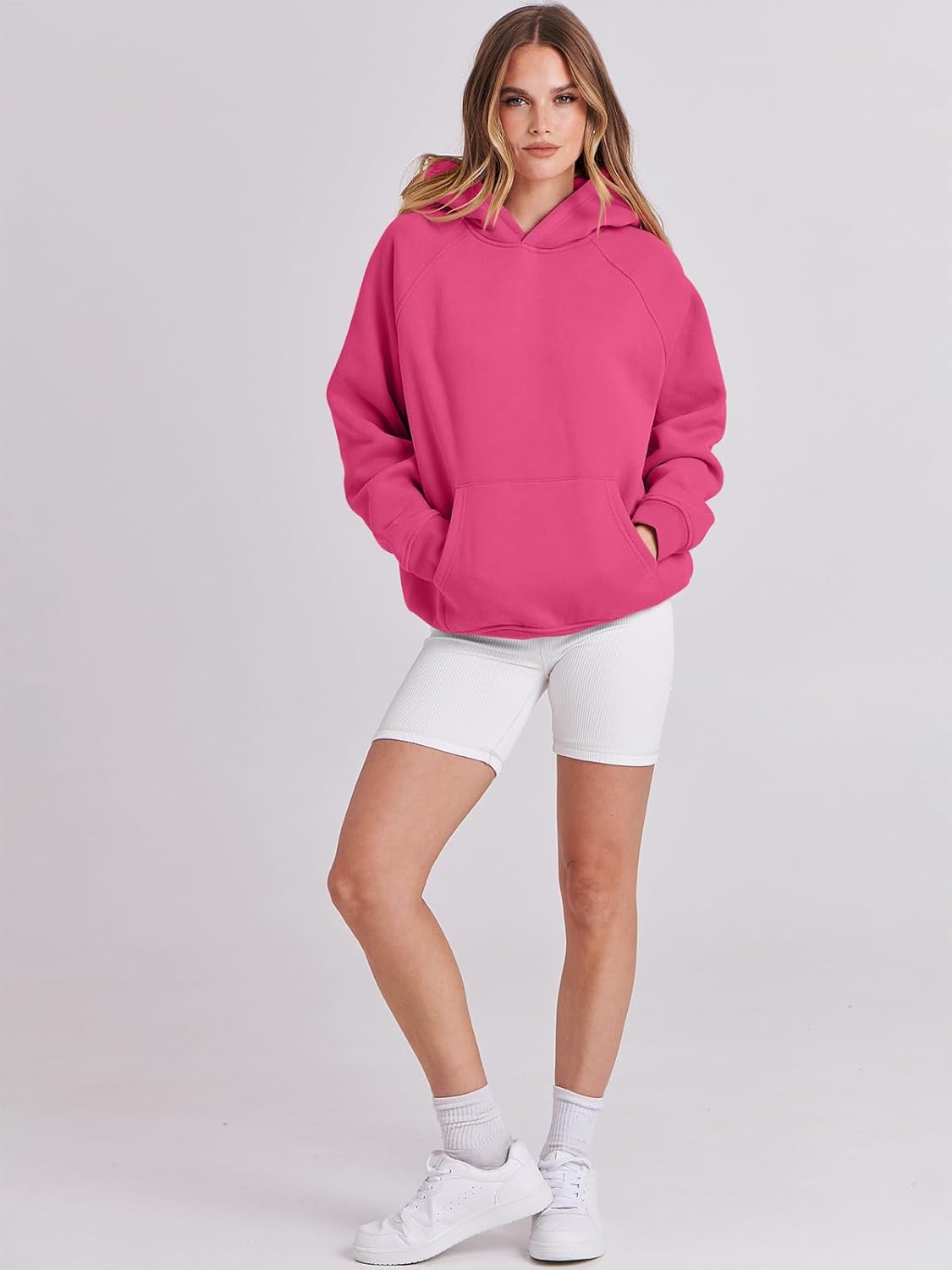 ANRABESS Women Hoodies Oversized Fleece Long Sleeve Comfy Casual Basic Pullover Sweatshirts 2025 Fall Outfits Y2K Clothes