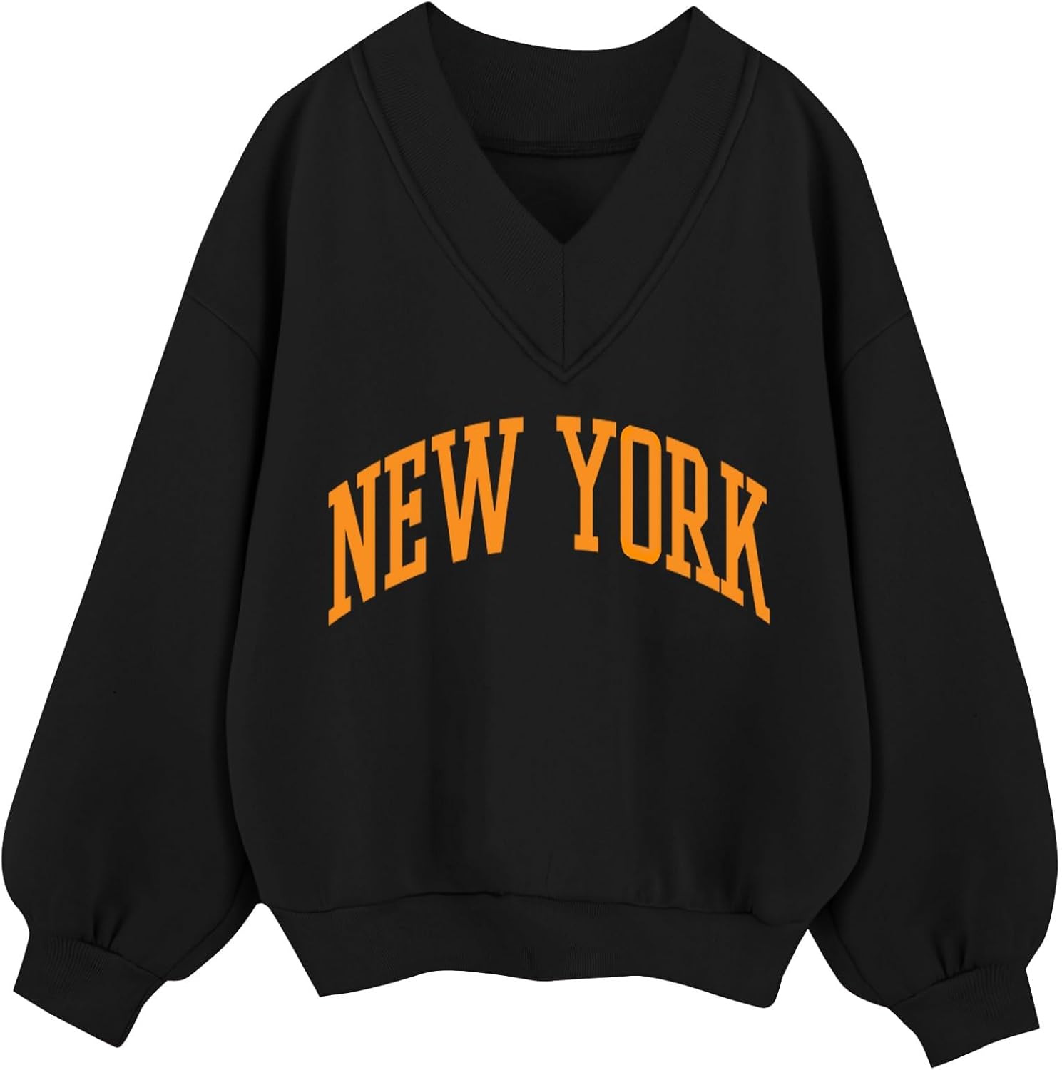 Remidoo Oversized Sweatshirt for Women V Neck Sweatshirts Casual Fleece Long Sleeve Pullover Top