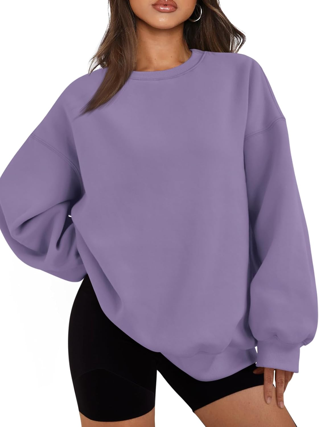 EFAN Womens Oversized Sweatshirts Hoodies Fleece Crewneck Sweaters Casual Tops Comfy Fall Fashion Outfits Winter Clothes 2025