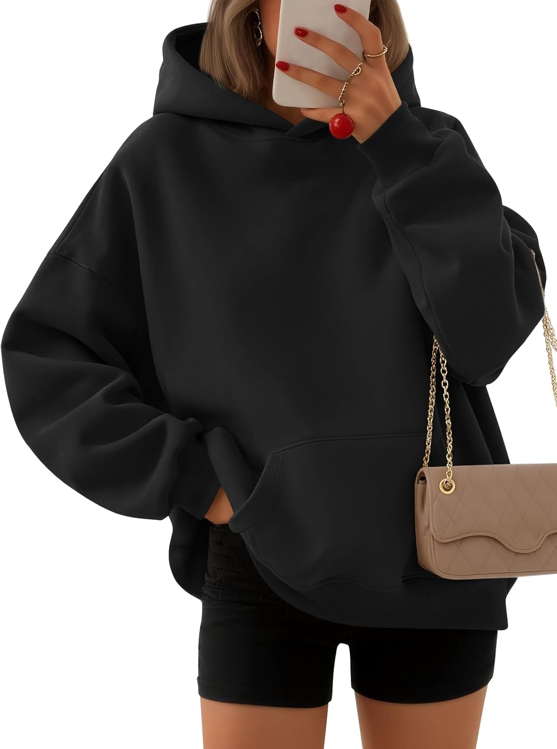 EFAN Womens Hoodies Oversized Sweatshirts Pullover Fleece Sweaters Long Sleeve Winter Fall Outfits Fashion Y2k Clothes