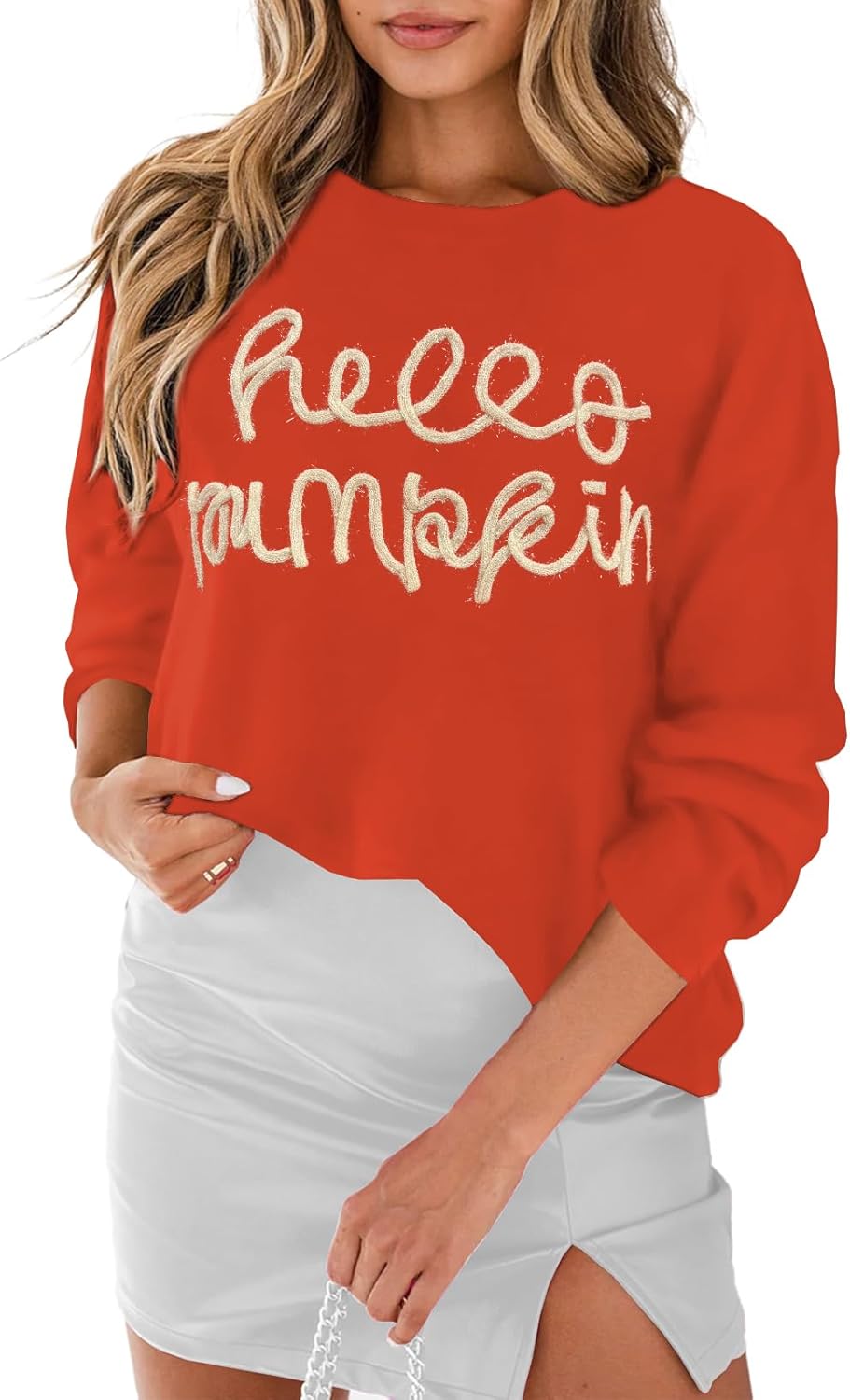 MARZXIN Women 2025 Casual Holiday Sweaters Long Sleeve Round Neck Valentine Sweater Tops Merry Christmas Sweaters