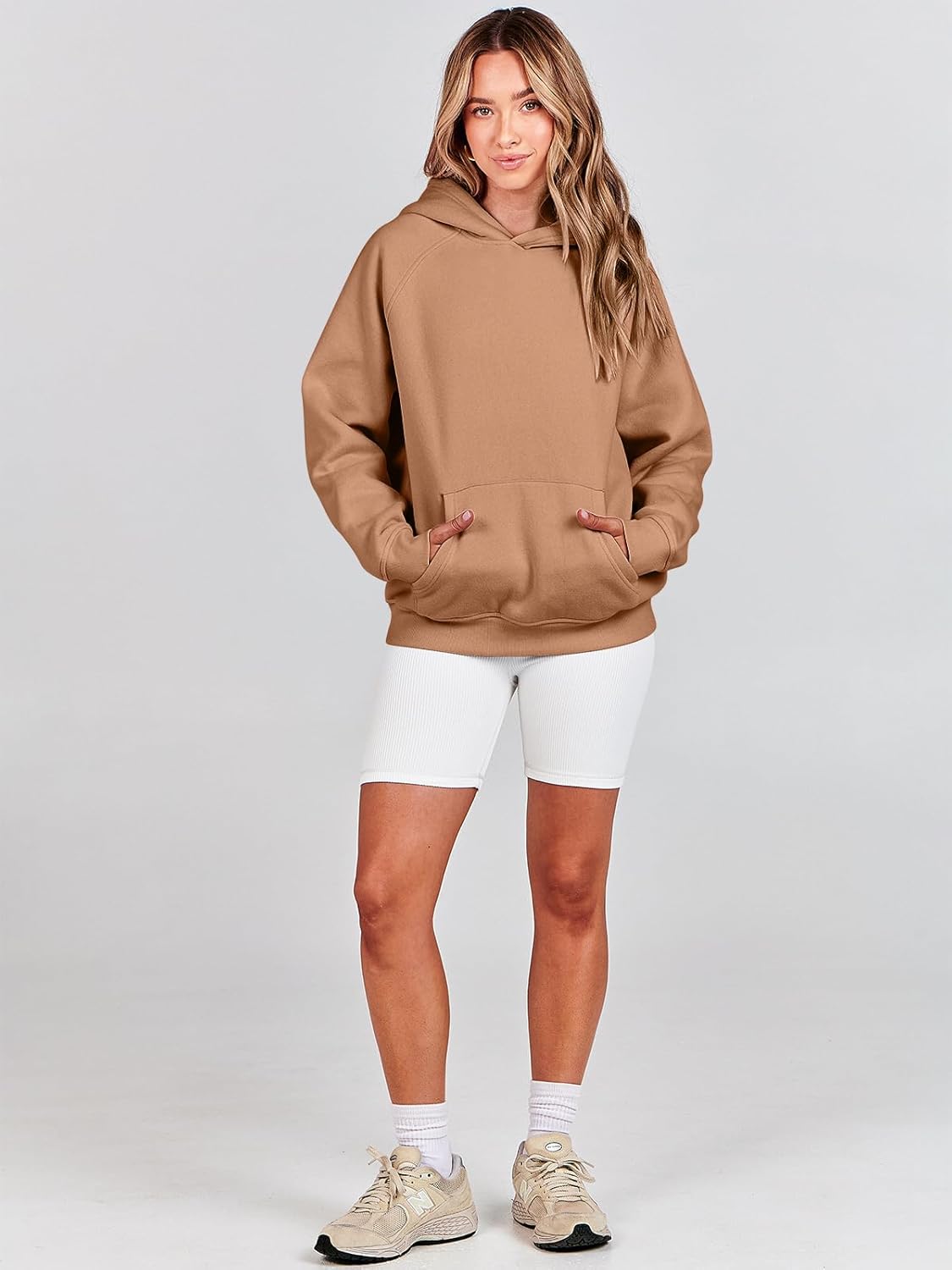 ANRABESS Women Hoodies Oversized Fleece Long Sleeve Comfy Casual Basic Pullover Sweatshirts 2025 Fall Outfits Y2K Clothes