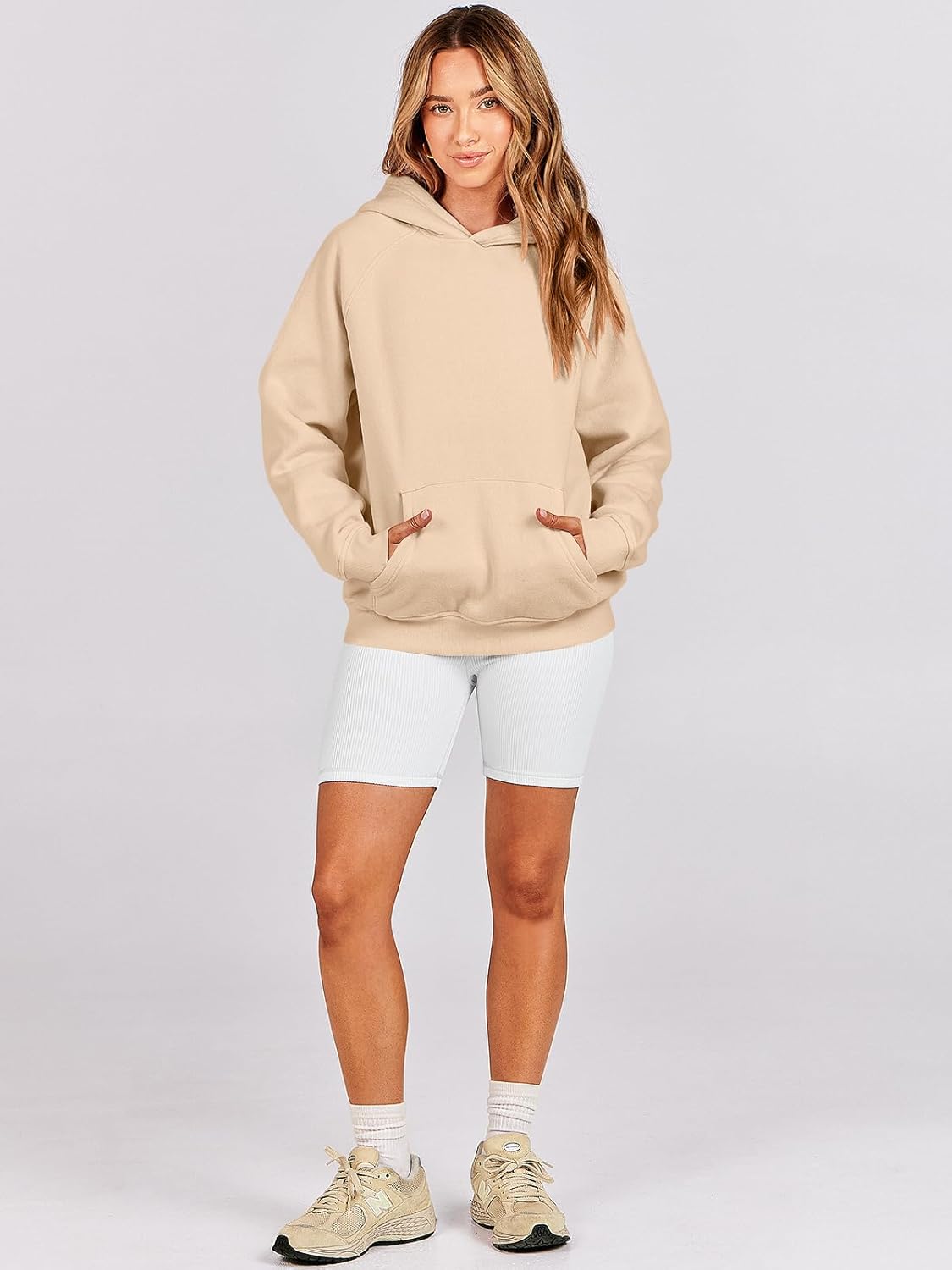 ANRABESS Women Hoodies Oversized Fleece Long Sleeve Comfy Casual Basic Pullover Sweatshirts 2025 Fall Outfits Y2K Clothes