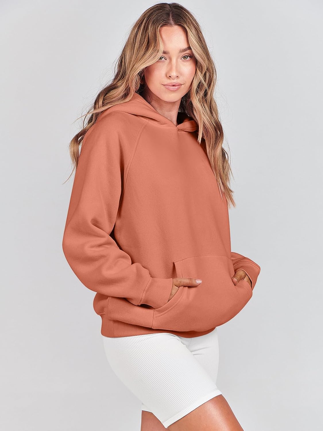 ANRABESS Women Hoodies Oversized Fleece Long Sleeve Comfy Casual Basic Pullover Sweatshirts 2025 Fall Outfits Y2K Clothes