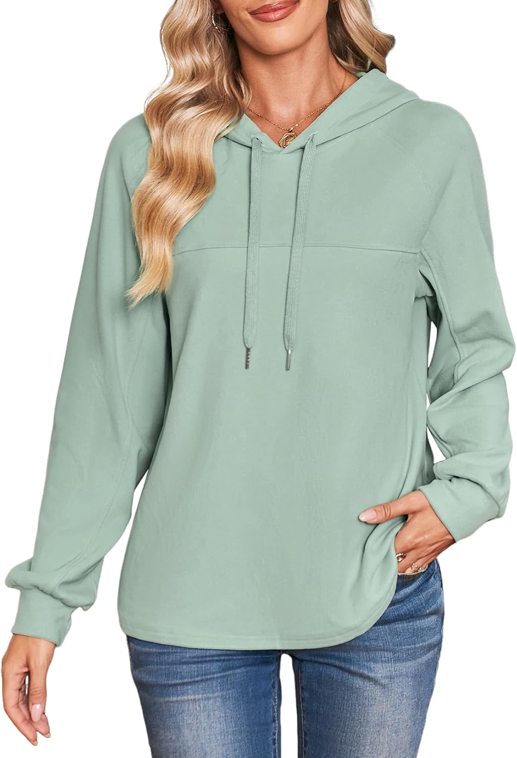 Dokotoo Hoodies for Women Soft Long Sleeve Casual Hoodie Oversized Sweatshirt Lightweight Knit Pullover Hooded Tops