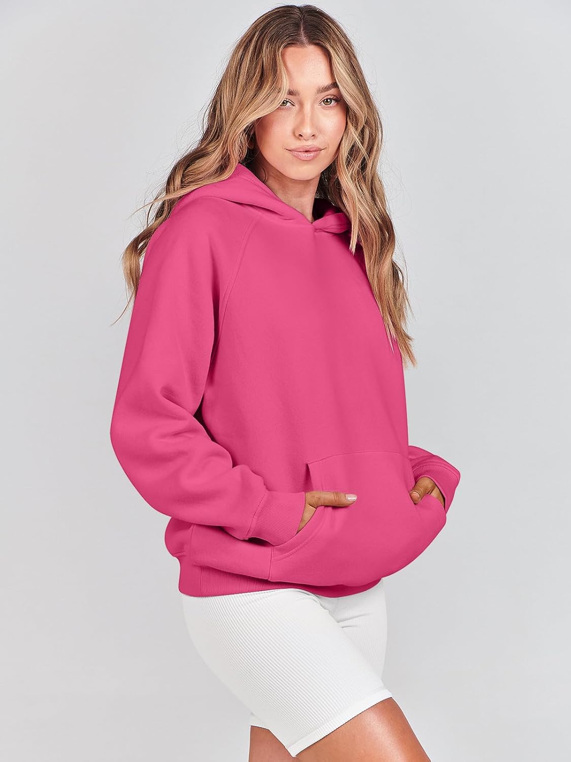ANRABESS Women Hoodies Oversized Fleece Long Sleeve Comfy Casual Basic Pullover Sweatshirts 2025 Fall Outfits Y2K Clothes