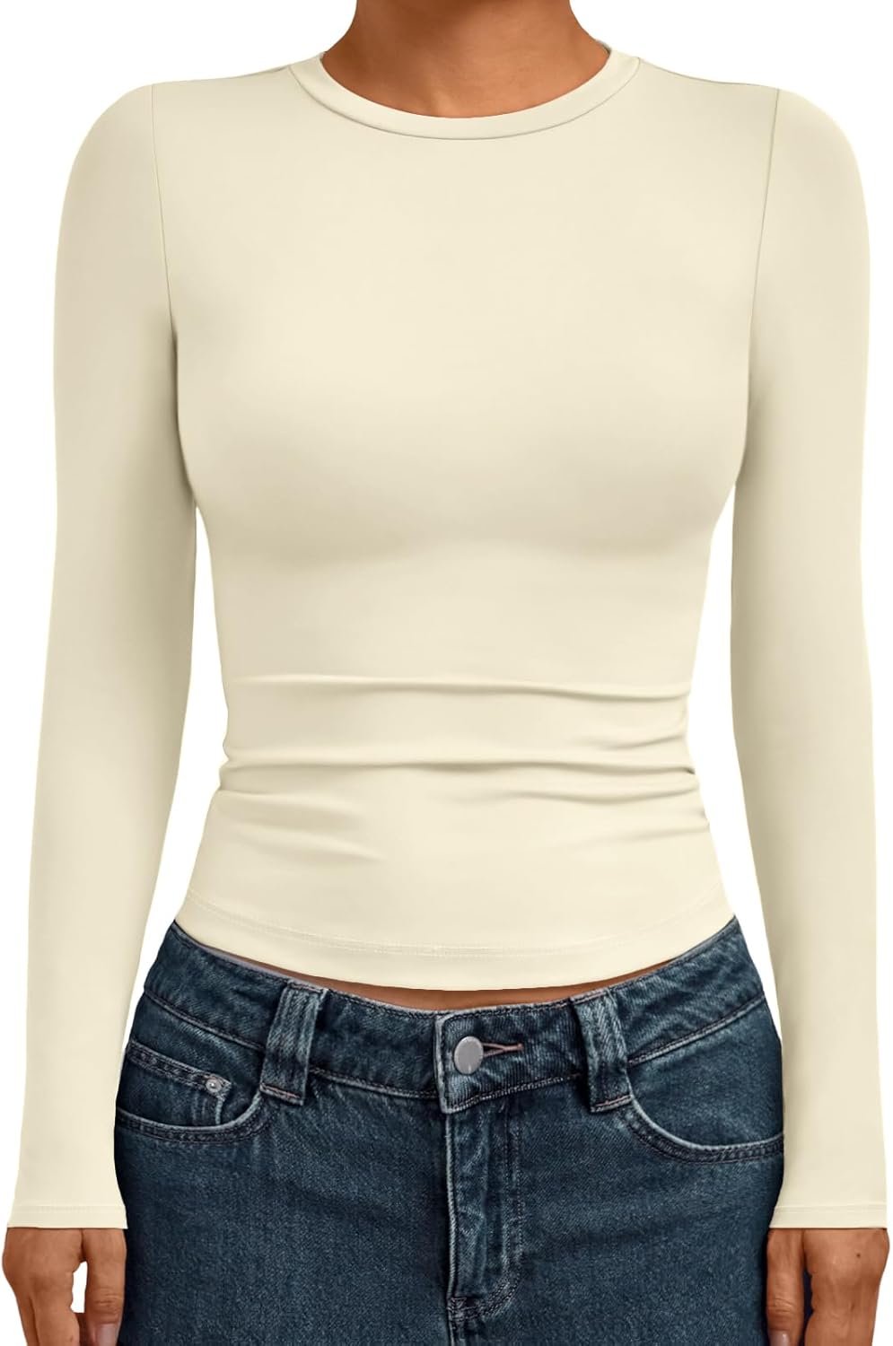 AUTOMET Womens Long Sleeve Shirts Basic Compression Going Out Crop Tops Fall Fashion Y2K Clothes 2025