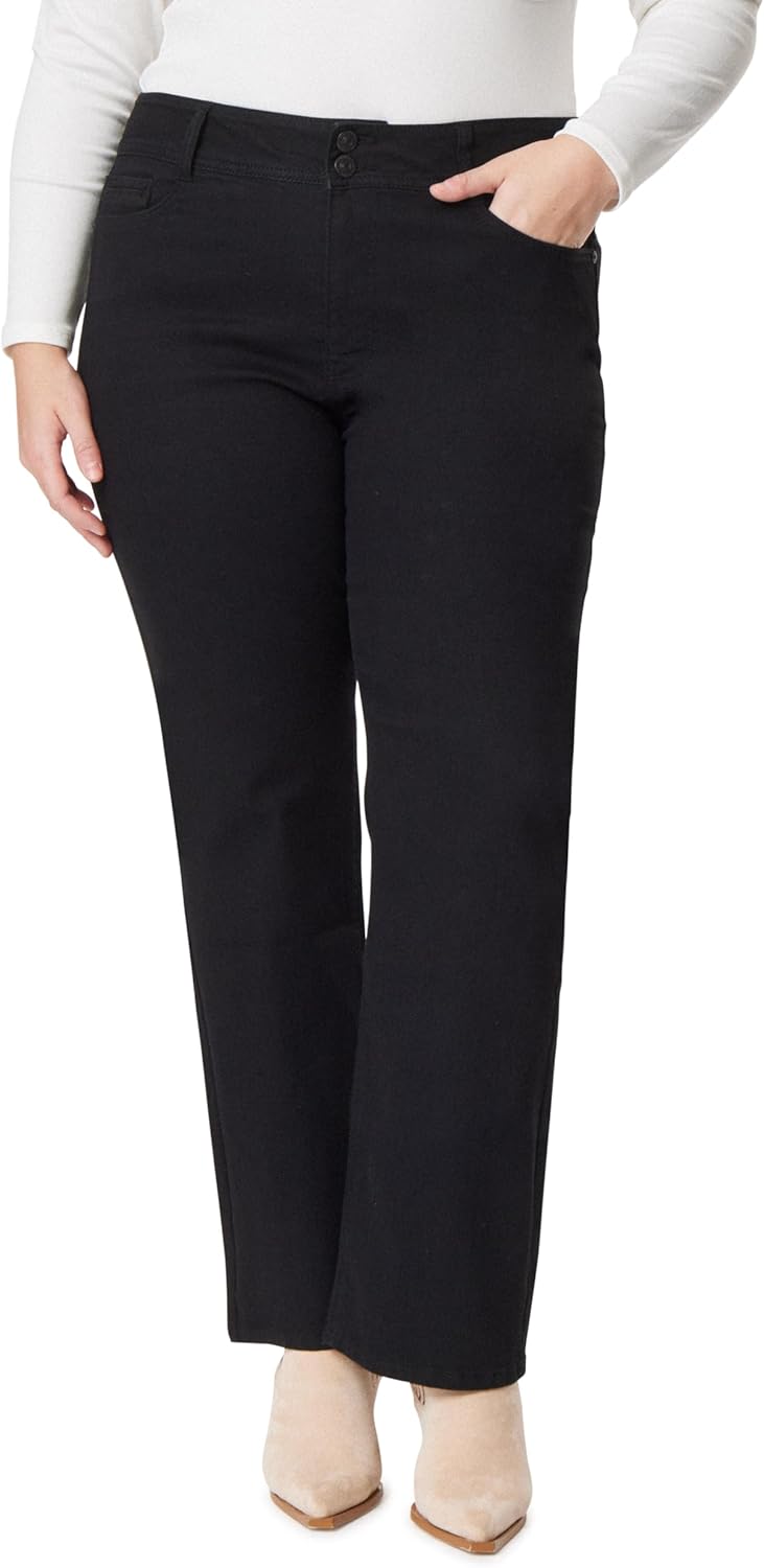WallFlower Luscious Curvy Bootcut Jeans for Women, Mid-Rise Insta Stretch Denim, Size-Inclusive Juniors Jeans, Sizes 0 to 24