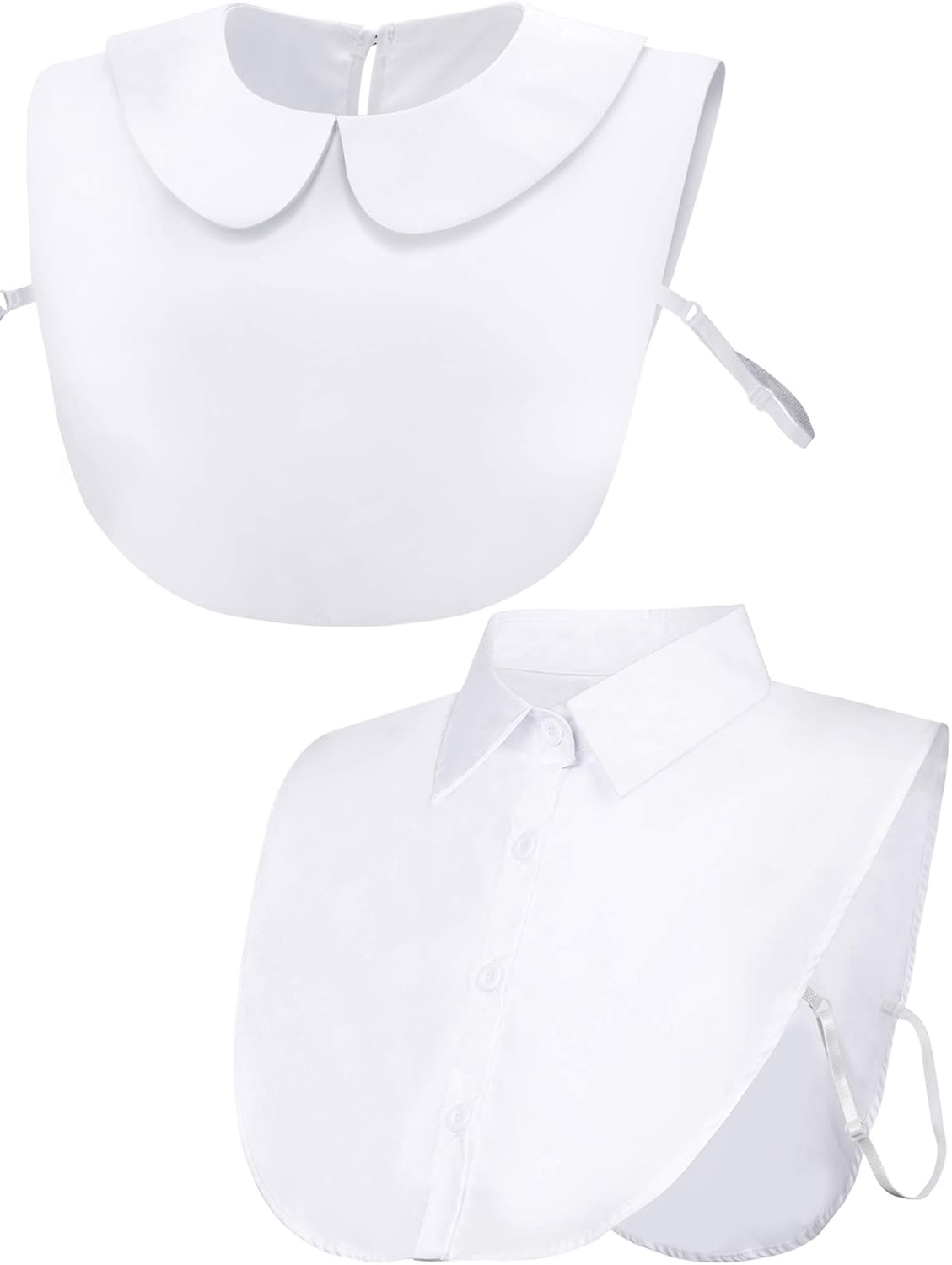 Tatuo 2 Pieces Fake Collar Detachable Collar for Women Shirts Dickey Half False Blouse Dickey