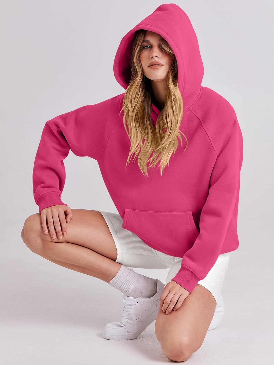 ANRABESS Women Hoodies Oversized Fleece Long Sleeve Comfy Casual Basic Pullover Sweatshirts 2025 Fall Outfits Y2K Clothes