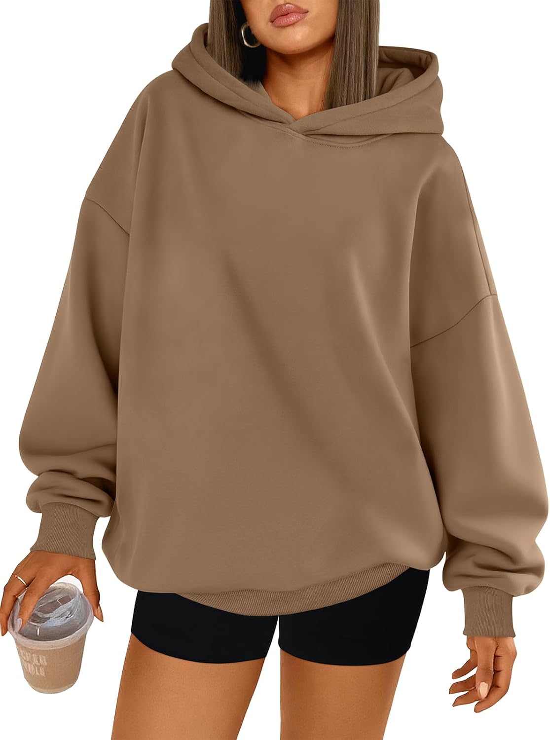 Trendy Queen Womens Oversized Hoodies Comfy Sweatshirts Fall Fashion 2025 Outfits Casual Tops Fleece Clothes with Pockets