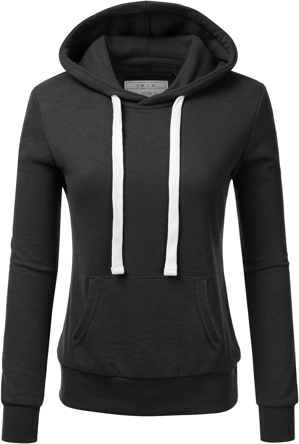 DOUBLJU Basic Lightweight Pullover Sweater Top Essential Comfy Casual Hoodie Sweatshirt for Womens Clothes with Plus Size