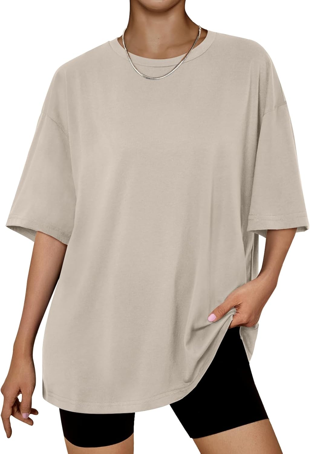 Trendy Queen Womens Oversized Summer T Shirts Plus Size Batwing Cute Casual Tops Short Sleeves Fashion Workout Clothes