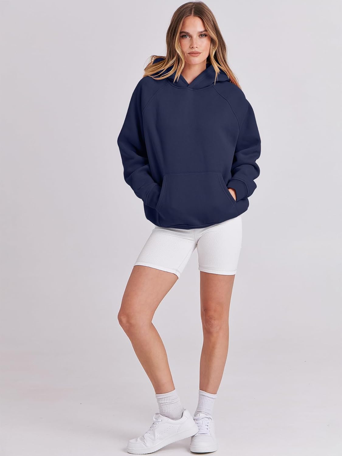 ANRABESS Women Hoodies Oversized Fleece Long Sleeve Comfy Casual Basic Pullover Sweatshirts 2025 Fall Outfits Y2K Clothes