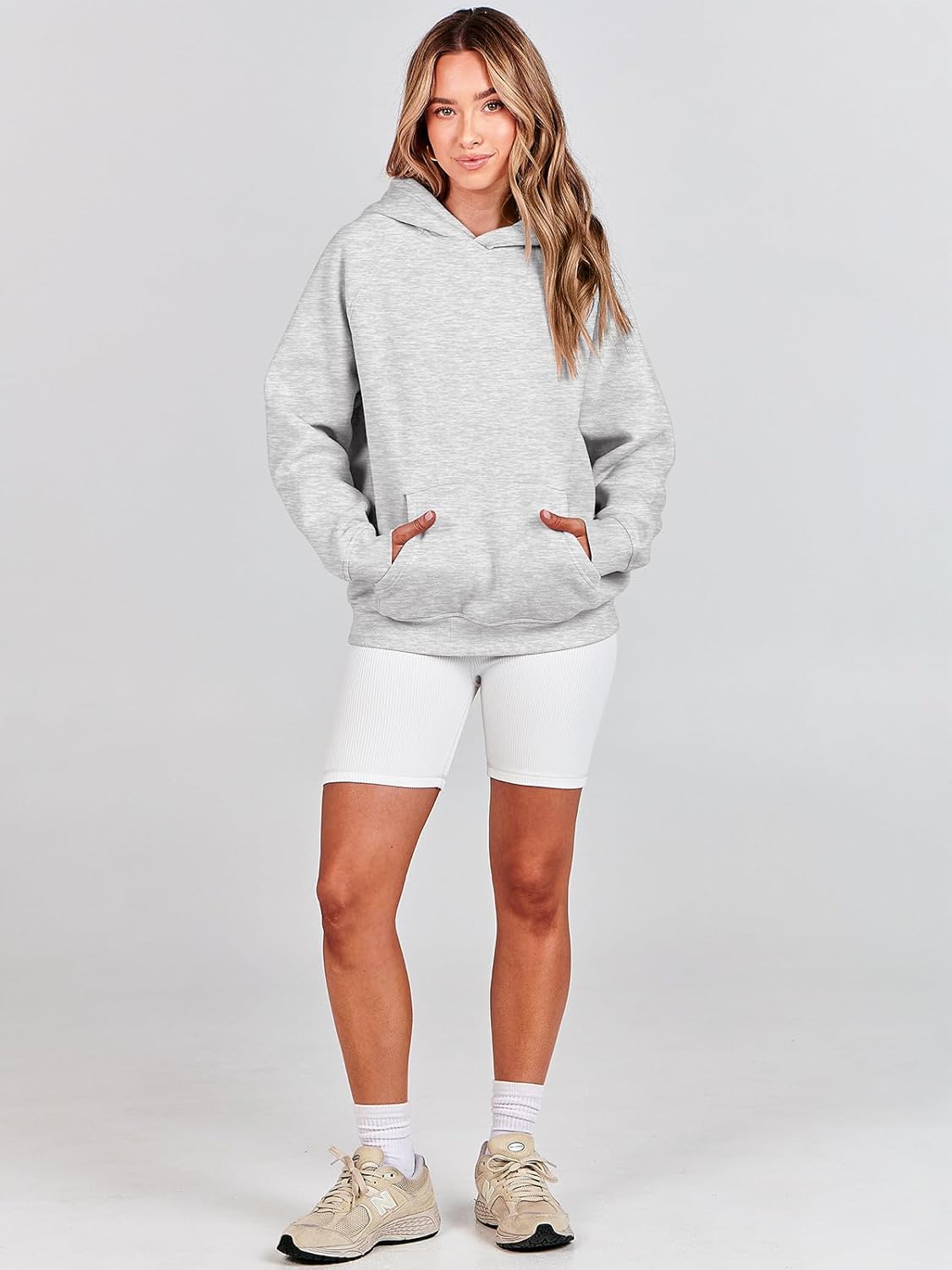 ANRABESS Women Hoodies Oversized Fleece Long Sleeve Comfy Casual Basic Pullover Sweatshirts 2025 Fall Outfits Y2K Clothes