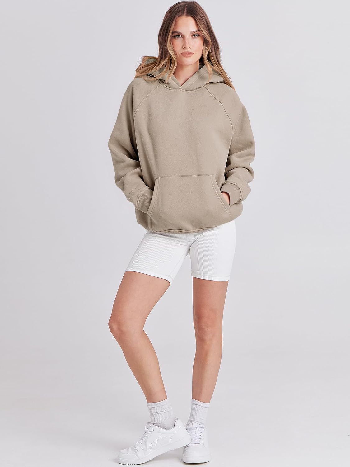 ANRABESS Women Hoodies Oversized Fleece Long Sleeve Comfy Casual Basic Pullover Sweatshirts 2025 Fall Outfits Y2K Clothes