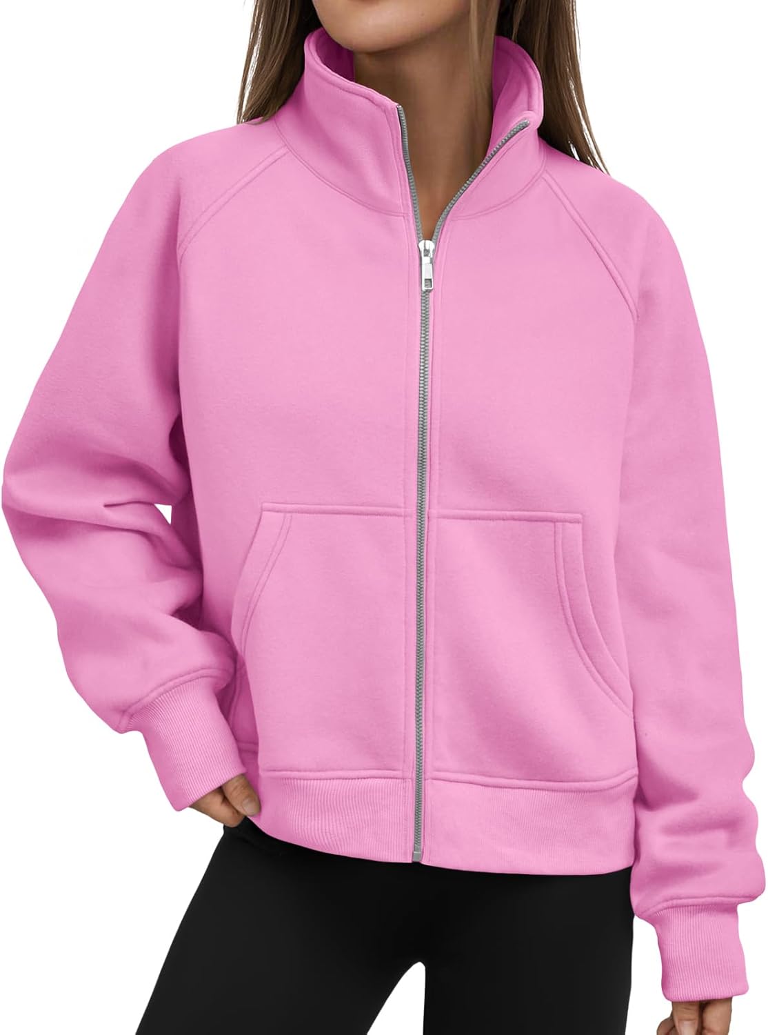 Trendy Queen Womens Sweatshirts Zip Up Hoodies Cropped Crewneck Pullover Casual Jackets Y2k Clothes Fall Fashion Outfits 2025