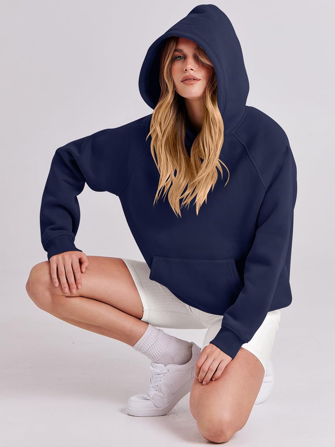 ANRABESS Women Hoodies Oversized Fleece Long Sleeve Comfy Casual Basic Pullover Sweatshirts 2025 Fall Outfits Y2K Clothes