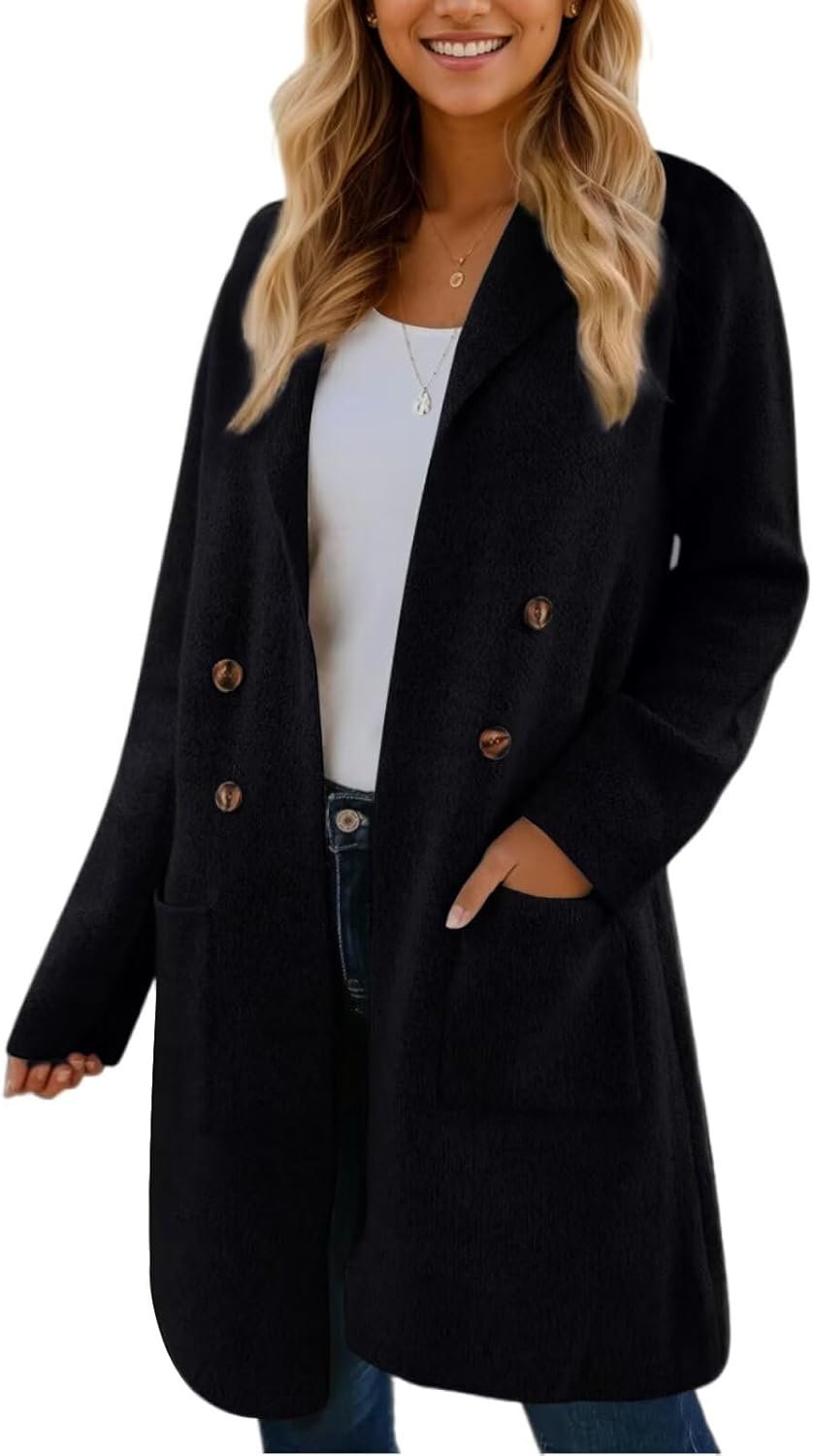 CiCiBird Women Fall Long Cardigan Sweater Trendy Knit Jacket Coat Dressy Blazer Coatigan