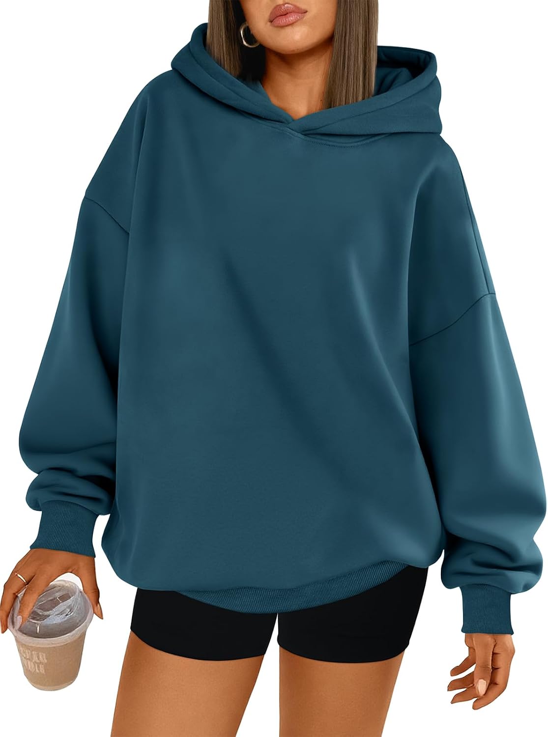 Trendy Queen Womens Oversized Hoodies Comfy Sweatshirts Fall Fashion 2025 Outfits Casual Tops Fleece Clothes with Pockets