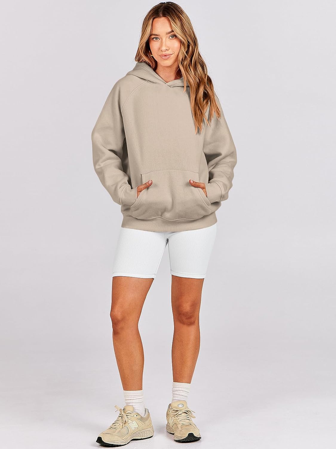 ANRABESS Women Hoodies Oversized Fleece Long Sleeve Comfy Casual Basic Pullover Sweatshirts 2025 Fall Outfits Y2K Clothes