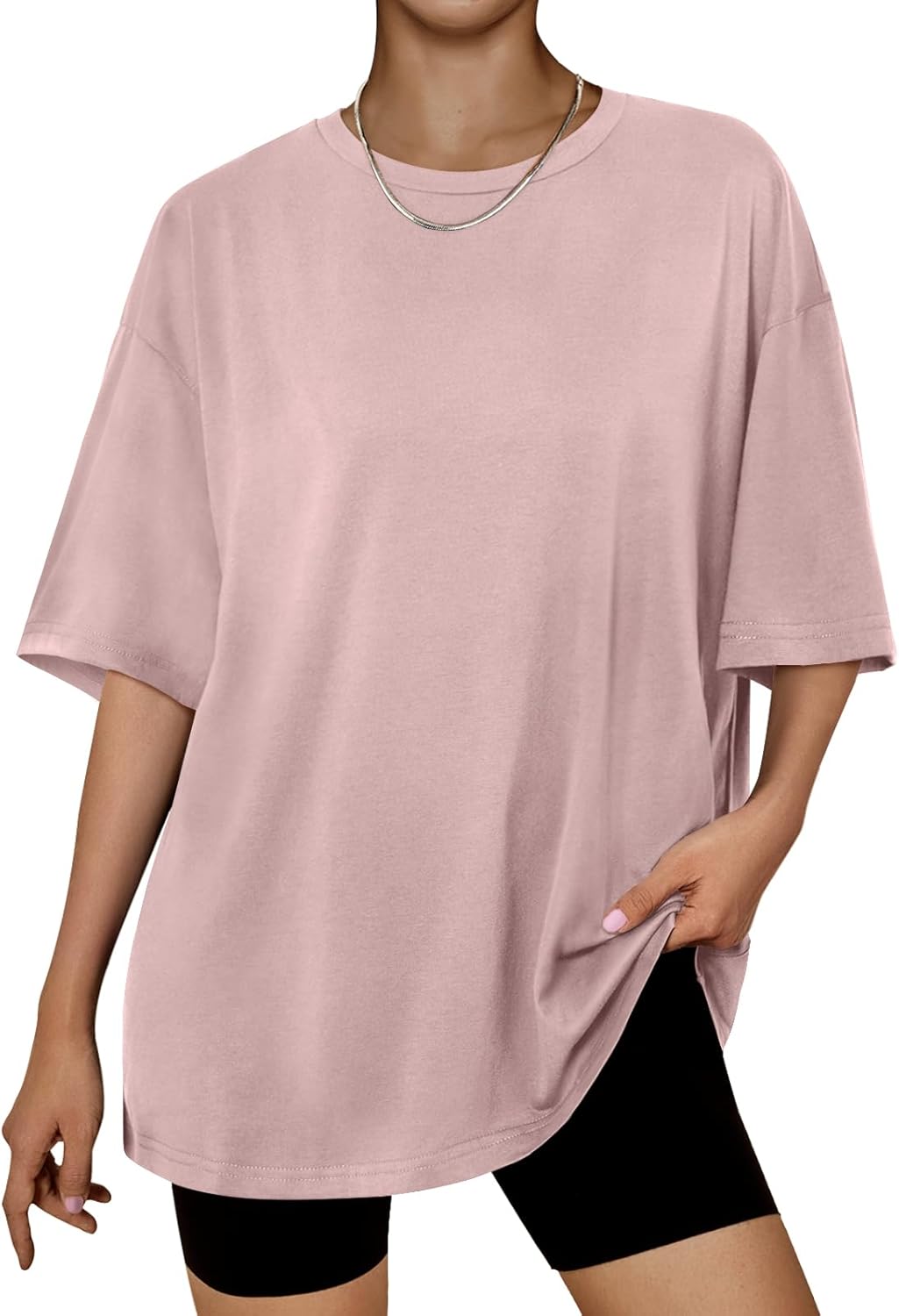 Trendy Queen Womens Oversized Summer T Shirts Plus Size Batwing Cute Casual Tops Short Sleeves Fashion Workout Clothes