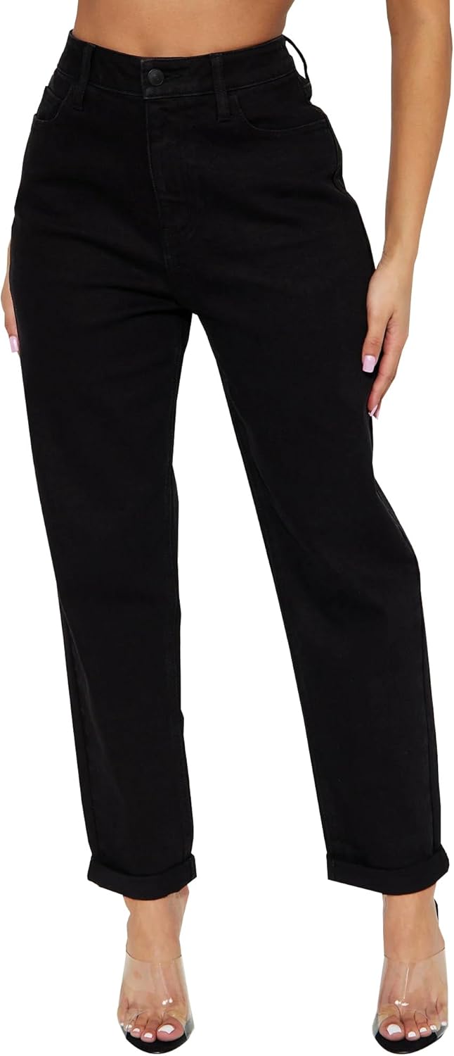 BessCops Women's Boyfriend Jeans Stretchy Ripped Distressed Denim Mom Jean Pants