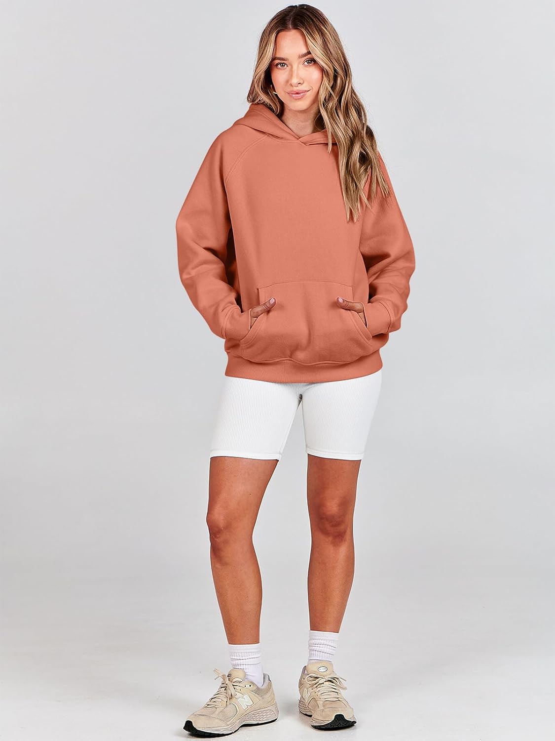 ANRABESS Women Hoodies Oversized Fleece Long Sleeve Comfy Casual Basic Pullover Sweatshirts 2025 Fall Outfits Y2K Clothes