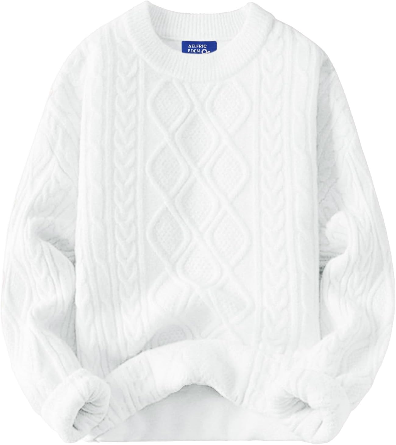 Aelfric Eden Oversized Sweater 90s Vintage Cable Knit Long Sleeve Women Heavy Crewneck Pullover