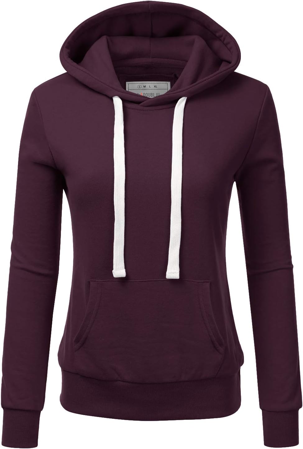 DOUBLJU Basic Lightweight Pullover Sweater Top Essential Comfy Casual Hoodie Sweatshirt for Womens Clothes with Plus Size