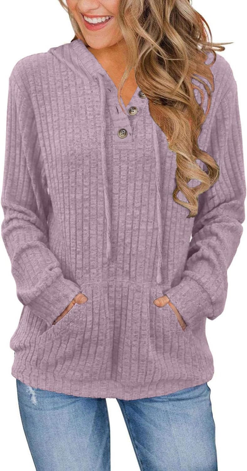 JomeDesign Womens Sweaters Fall Long Sleeve Hoodie Laides Sweatshirts Loose Casual Fashion Clothes S-2XL