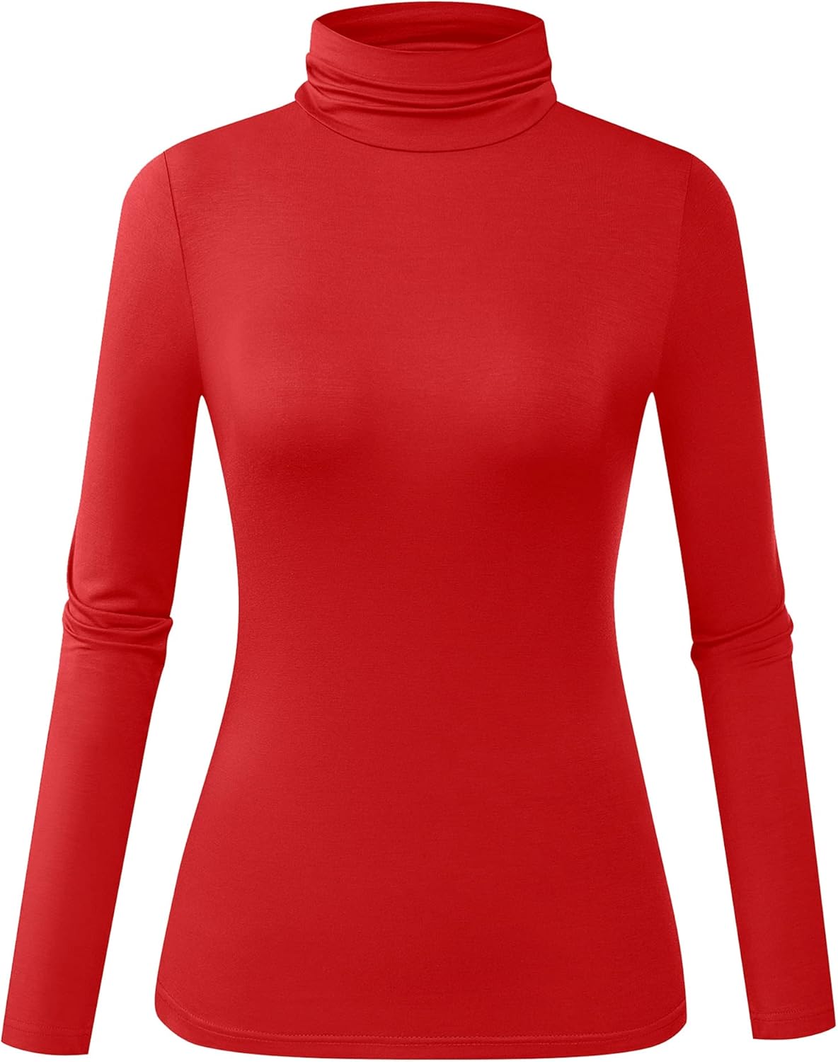 Herou Womens Long Sleeve Turtleneck Slim Fitted Lightweight Casual Active Layer Tops Shirts