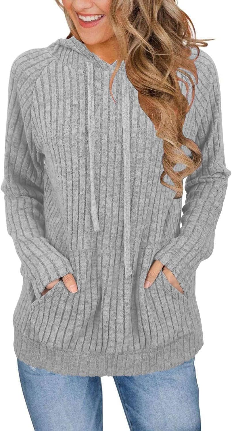 JomeDesign Sweaters for Women Long Sleeve Shirts Fashion Hoodies Pullover Sweatshirts Loose Casual Fall Tops