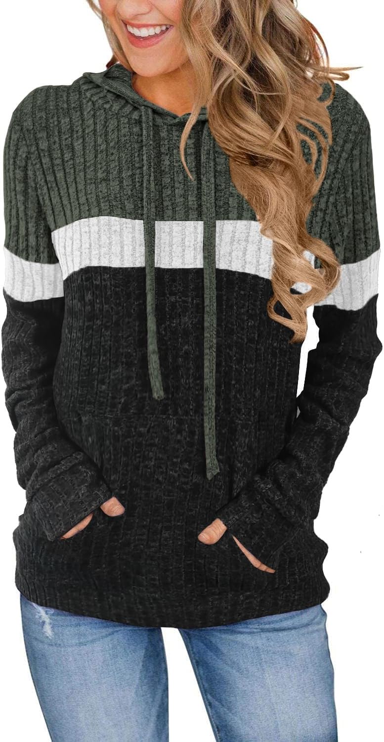 Lylinan Womens Cozy Textured Sweaters Fall Fashion Hoodies Trendy Outfits S-XXL