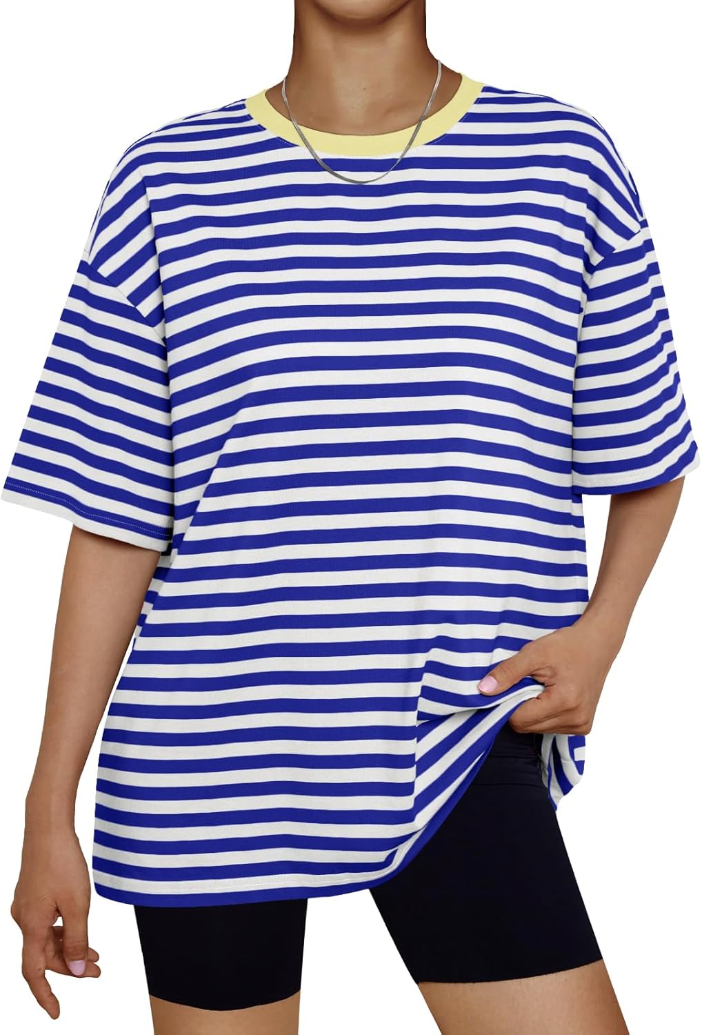 Trendy Queen Womens Oversized Summer T Shirts Plus Size Batwing Cute Casual Tops Short Sleeves Fashion Workout Clothes