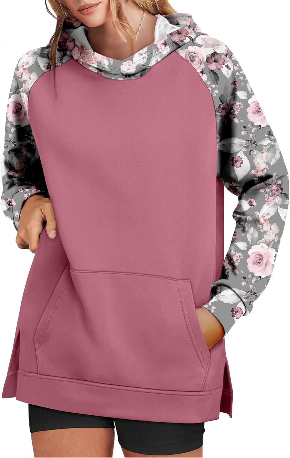 KISSMODA Womens Casual Hoodies Long Sleeve Sweatshirts Comfy Pullover Fleece Sweaters Winter Fall Outfits Fashion Clothes