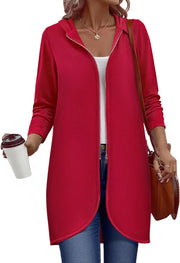 Zeagoo Women's Fall Jacket 2025 Zip Up Hoodies Long Sleeve Long Tunic Sweatshirts Oversized Fleece Casual Coat with Pocket