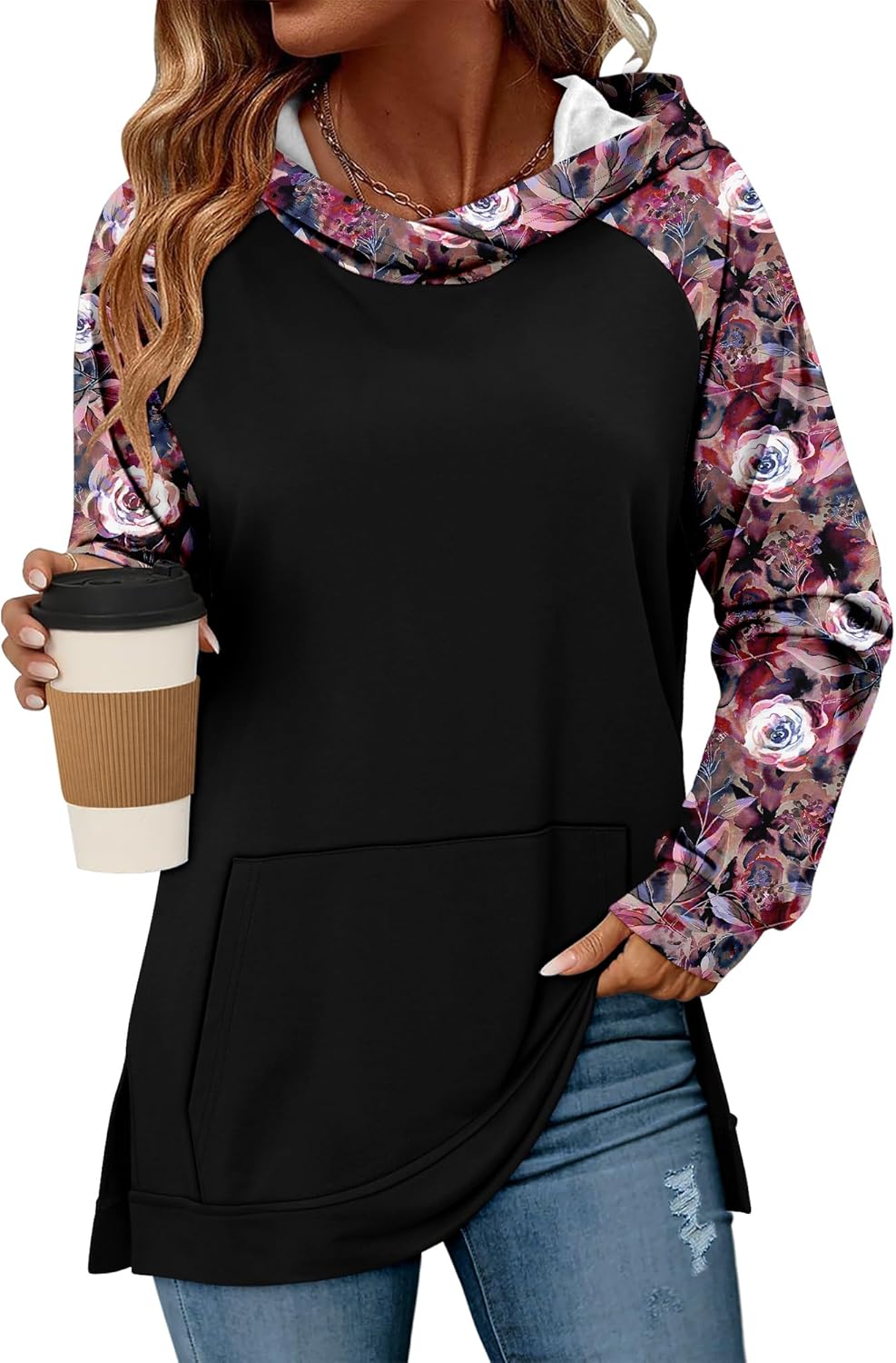 KISSMODA Womens Casual Hoodies Long Sleeve Sweatshirts Comfy Pullover Fleece Sweaters Winter Fall Outfits Fashion Clothes